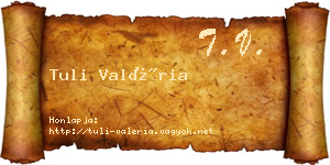 Tuli Valéria névjegykártya