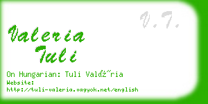 valeria tuli business card